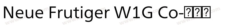 Neue Frutiger W1G Co字体转换